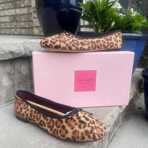 NIB KATE SPADE HONEY 9.5 Women's Calf Hair Ballet Flat NEW